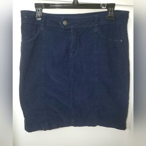 Blue Corduroy Skirt
